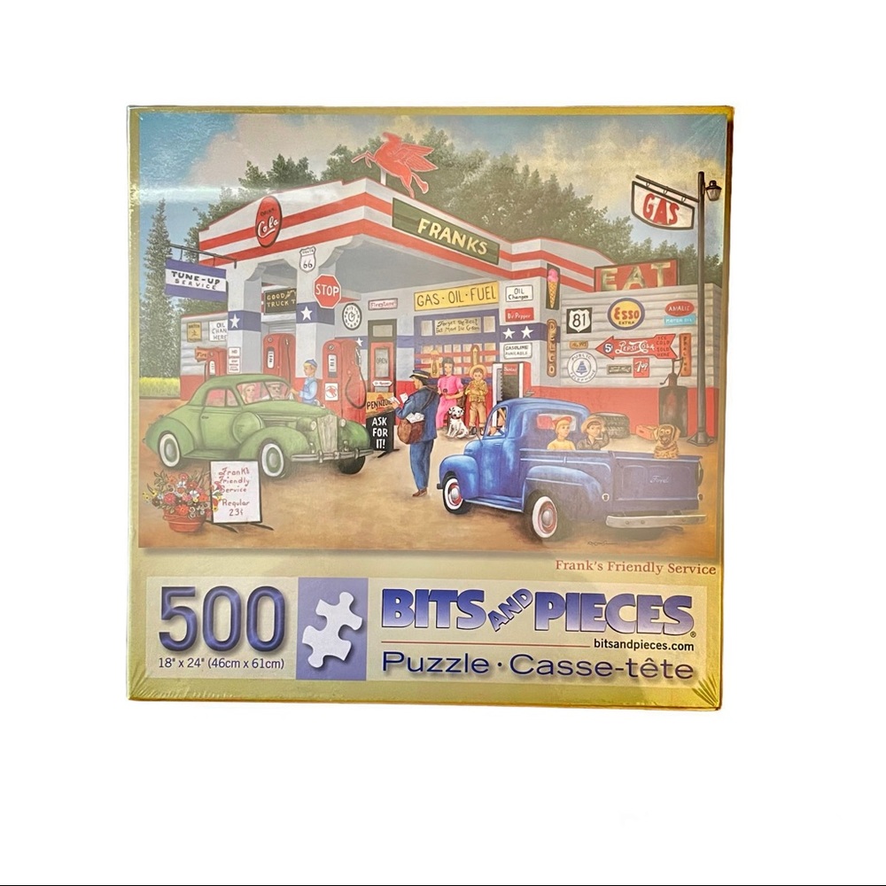 NWT Bits and Pieces Frank’s Friendly Service 500 pc Puzzle - 18” x 24”